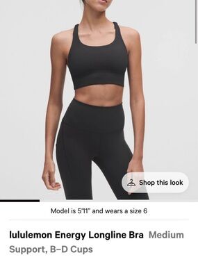 Set of 2 lululemon Energy Longline Bra Medium
Support, B-D Cups